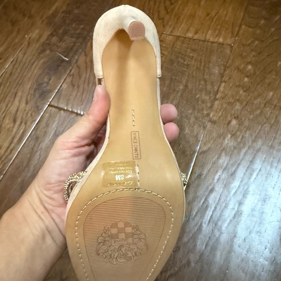 Vince Camuto Beige Ankle Strap Heels - Picture 3 of 6